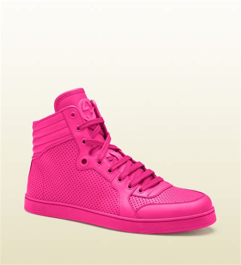 pink gucci shoes men|pink Gucci shoes high top.